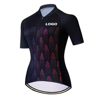 China Breathable Custom Women Cycling Jersey Lady Summer Short Sleeve Sportswear Mountain Bike Wear Cycling Cycling Shirts Bike Clothing for sale