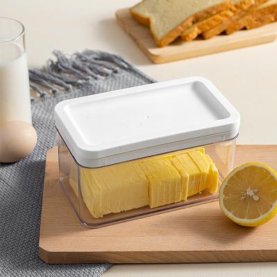 China New Product Disposable Butter Box With Stainless Steel Wire Butter Cut Box With Lid And Slicer Can Be Refrigerated for sale