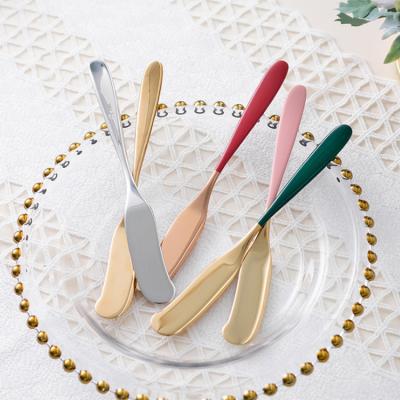 China Sustainable Restaurant Food Household Bread Butter Spatula Stainless Steel Butter Knife Western Custom LOGO for sale