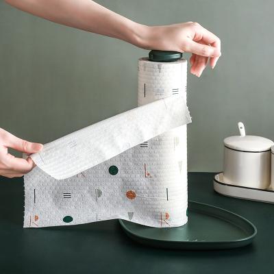 China Household Viable Creative Kitchen Plastic Wrap Paper Tube Vertical Punch Free Holder for sale