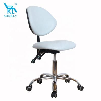 China Handsome appearance sonkly brand hydraulic rolling saddle folding massage stools bar stool with wheels for sale