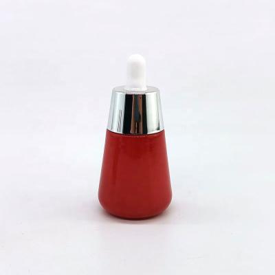 China 30ml Glass Bottle Gold Dropper Perfect Printing High Quality Skin Care Oil Painting for sale