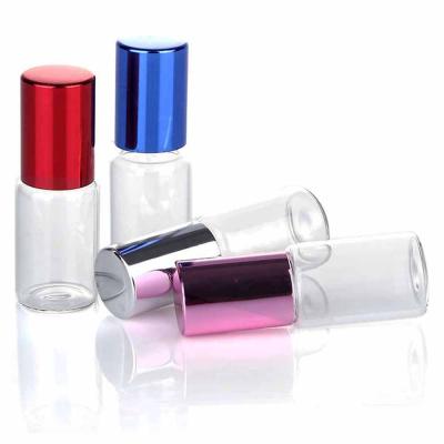 China New Design Cosmetic 5ml Roll On Clear Glass Perfume Rollball Bottle Essential Oil Roll Bottle Packaging for sale