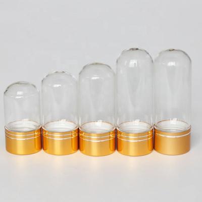 China New Design mini bottom glass bottle 3ml 5ml 10ml glass vial cosmetic round glass tubelar sample bag for cosmetic for sale