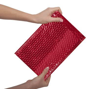 China Wholesale Customized Waterproof Bubble Mailer Foil Metal Wrap Aluminized Bubble Bag for sale