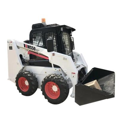 China Hydrostatische mini-skid steer loader voor de bouw CE EPA gecertificeerd en vierwielaandrijving Te koop