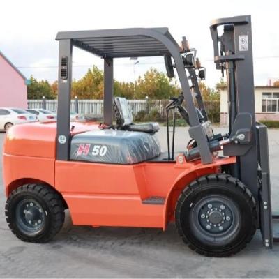 China Construction Works 5 Ton Diesel Forklift Truck with Side Shifter and Fork Positioner for sale