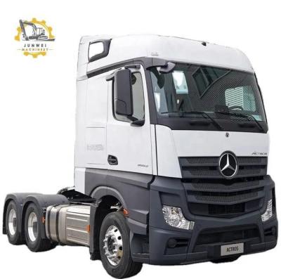 China Mercedes hoofd wegtractor Euro 4 zware aanhangwagen hoofd met overbrengingsmaterialen Te koop