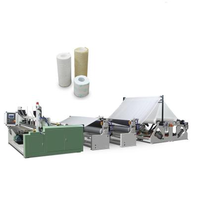 China Factory Toilet Paper Tissue Bathroom Tissue Roll Making Production Line Laminating Rewind Perforation Embossing Machine for sale