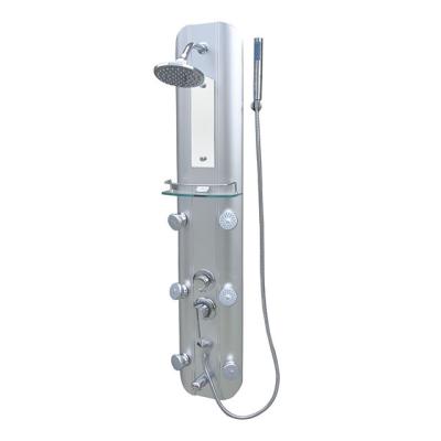 China Without Sliding Bar Bathroom Shower Panel Aluminum Alloy Shower Column Shower Tower Panel 4 Way Divert for sale