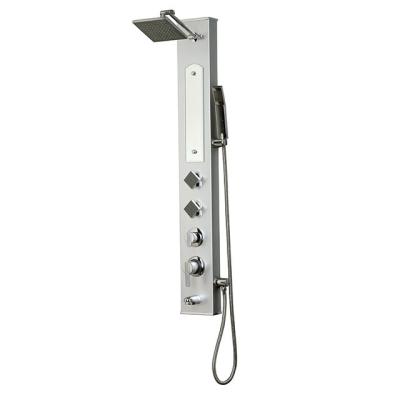 China Without Sliding Bar Bathroom Aluminum Alloy Shower Column Shower Tower Panel 4 Way Divert Shower Panel for sale