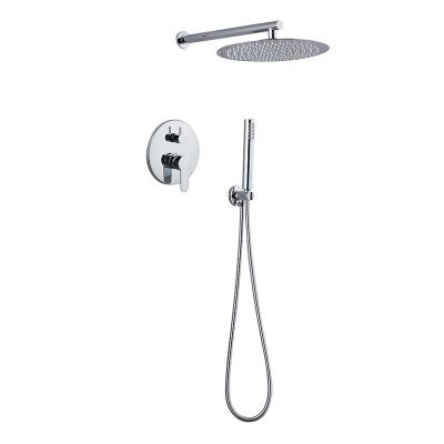 China Modern Design Chrome Free Slide Bar Wall Mount Bath Faucet Concealed Brass Shower Faucet Set Shower Mixer for sale