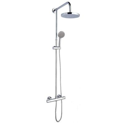 China With Slide Bar Bathroom Shower Faucet Chrome Mixer Shower Set Brass Faucet Thermostatic Bath Shower Mixer Tap for sale