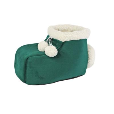 China New Design Breathable Christmas Cat Slipper Shape Pet Bed for sale