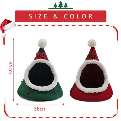 China Breathable High Quality Different Sizes Cats Christmas Tree Design Pet Bed for sale