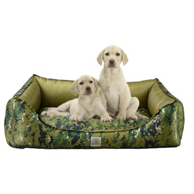 China Eco Friendly Cotton Cute Sofa Large Dog Beds Washable Camouflage Comfortable OEM Oxford Comfortable Washable for sale