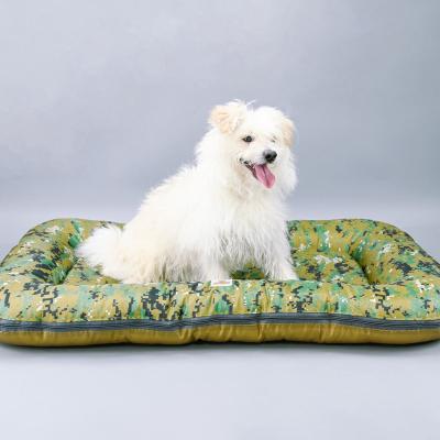 China Cover Memory Foam Chew Proof Breathable Anti-Slip Waterproof Camp Bed Dogs Orthopedic Pet Camouflage Dog Bed for sale