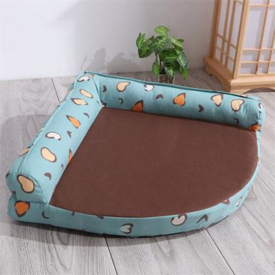 China Breathable Cat Puppy Kitten Floor Mat Dog Pet Sleeping Corner Bed Cushion Removable Rest Sofa Bed for sale