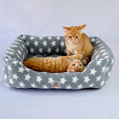 China Wholesale Cat House Winter New Square Breathable Washable Comfortable Orthopedic Plush Nest Pet Cave Pet Bed for Dogs and Cats for sale