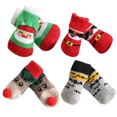 China Santa Claus Small Dog Cat Dog Stuffed Shoes Accessories Socks Warm Stocked Shoe Medium Autumn Winter for sale