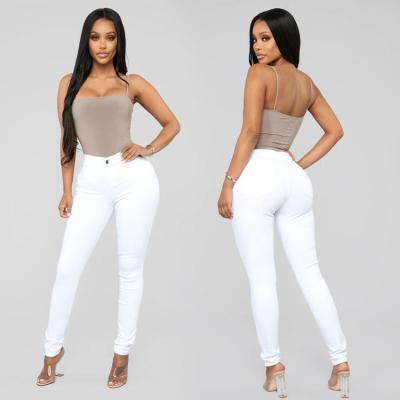 China New Arrival Fashion Ladies Breathable Pants Plus Size High Waist Ripped Skinny Denim Pant Jeans For Women for sale