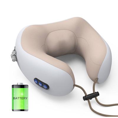 China Household Inflatable Massager Shiatsu Electric Massage Neck Pillow Wholesale U Shape Vibrating Massage Pillow for sale