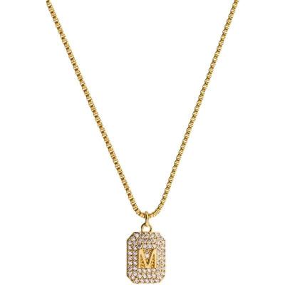 China NY-1037 925 cute new sterling silver micro-inlaid square women's 2022 necklace women's square zircon M tide niche design for sale