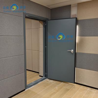 Chine Salle de batterie Studio de musique Salle Barrière acoustique transparente Isolation acoustique Porte vision vitrée Acoustique à domicile Avec pièges de basse Cornernoise Cancelling Porte STC 45dB à vendre