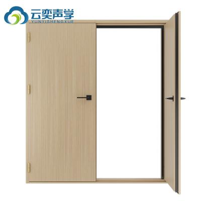 China Acoustic Soundproofing Noise Isolation Door With Acoustic Glass 60 Minutes Fireproof Acoustic Single Door STC 45dB for sale