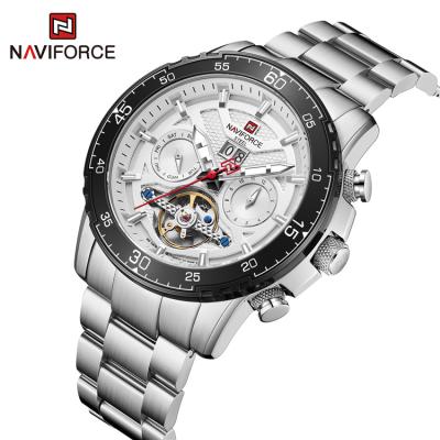 China NAVIFORCE S1001 Automatic Date Switch 2021 Steel Mechanical Watches Full For Men 100M Waterproof Box Sports Swimming Wristwatch for sale