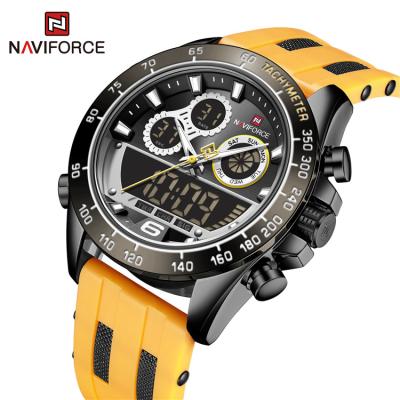 China New Hot Selling Automatic Date NAVIFORCE 9188T BBY Men Watches Double Dial Big Classic Display Wristwatch With Date Sport Reloj for sale