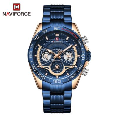 China Male Clock Relogio Masculino Date NAVIFORCE 9185 Fashion Quartz Watch Men Sports Automatic Date Wristwatches Stainless Steel for sale