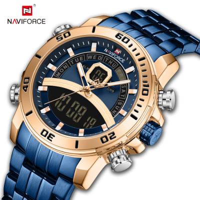 China Luxury Quartz Men's NAVIFORCE 9181 RGBE Alarm Fashion Watches With Chronograph Wristwatch Custom Watch for sale