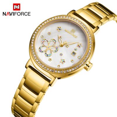 China NAVIFORCE 5016 gws auto date fashion popular watches for women brand stainless steel band luxury wristwatches for sale