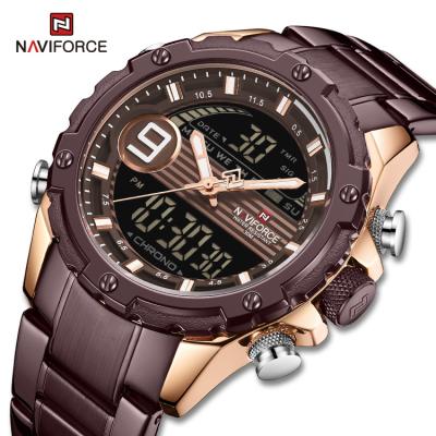 China NAVIFORCE 9146S RGCE Auto Date Sport Digital Display Quartz Men Double Watches Wristwatches30M Waterproof for sale