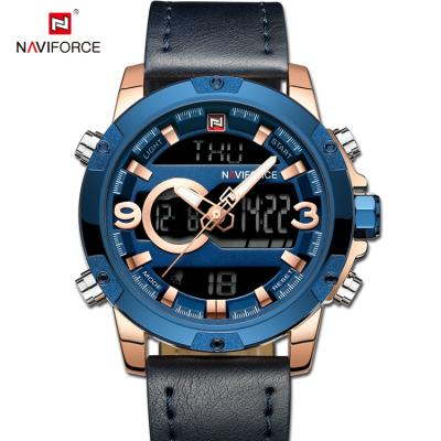 China 2019 Hot Products Automatic Naviforce 9097 RGBE Luxury Double Date Display Men's Watches In Wrist Watch for sale