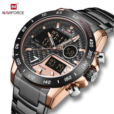 China Alarm New Naviforce 9171 RGBRGB Dual Display Analog-Digital Watches For Men In Relogio Wrist Watch 2020 for sale