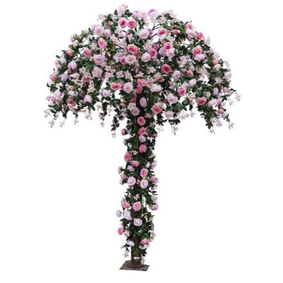 China eco-friendly & high simulation & Hot Sale Easy Assembly Peony Flower Column for Home and Christmas and Wedding Decoration Artificial Tree Doorway Porch for sale