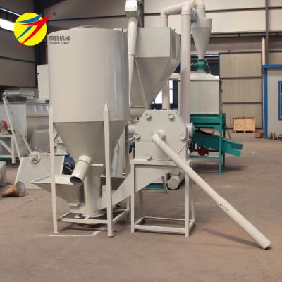 China Production of poultry powder feed chicken feed mixer grinder, vertical feed hammer mill and mixer, feed grinder mixer for sale