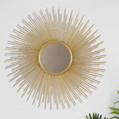 China Modern American Luxury Popular Home Decor Wall Sized Round Metal Gold Thin Layers for sale