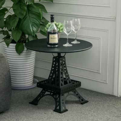 China Circular creative wind simple industrial lathe restaurant tea table leisure iron wrought iron living room table for sale