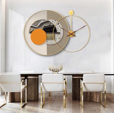 China New Minimalist Chinese Decorative Luxury Porch Light Painting Restaurant Hanging Picture Combination Of Clocks for sale