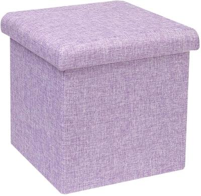 China Foldable stocks a sturdy home fabric storage stool box that folds into a square stool for sale