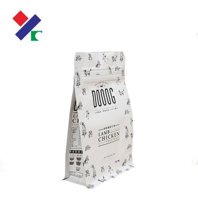 China Supplier Tea Flat Bottom Fence Recyclable Kraft Ziplock Bag Customized Ziplock Bag for sale