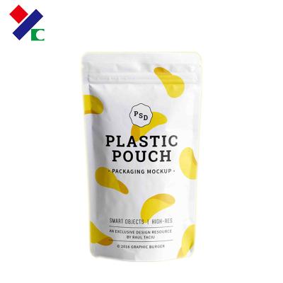 China Moisture Proof White Stand Up Plastic Bag Biodegradable Sachet for sale