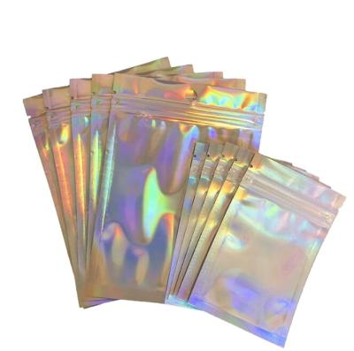 China Ziplock Barrier Hologram Packaging Bag Small Mylar Hologram Bags Transparent Engraving Printing NONWOVEN Bag Food Grade Bopp Customizable for sale