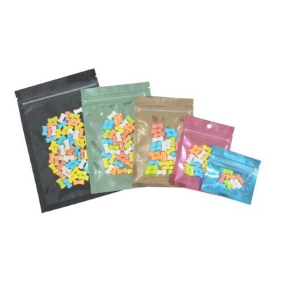 China Barrier Front/Light Silver/Black/Purple/Gold/Red/Green/White Flat Holography Foil Mylar Ziplock Bags Bag for sale