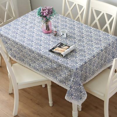 China Rectangle Waterproof Soft Waterproof Tablecloth Wedding Party Protector Tablecloth Ethnic Embroidered China Linen Tablecloths for sale