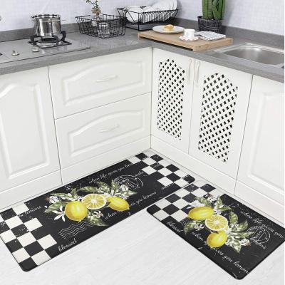 China Factory OEM Premium High Quality Reversible Eco-friendly Durable Kitchen Mat Runner PVC Anti-fatigue Set of 2 Kitchen Floor Mats for sale