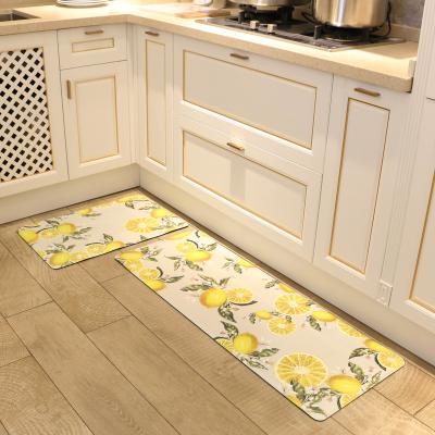 China Wholesale Reversible 2 Piece Foam Ergonomic Comfort Standing Kitchen Blanket Sets Shape Runner Kitchen Home Decorative Waterproof Mats for sale